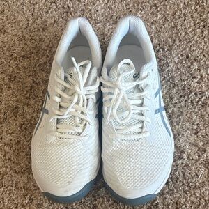 ASICS Gel—game 9 White and Gray Athletic Shoes